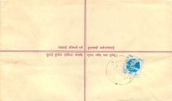 Entier Postal Postal Stationary Nepal Fleurs