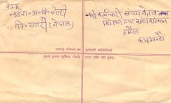 Entier Postal Postal Stationary Nepal Fleurs