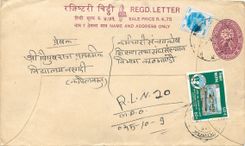 Entier Postal Postal Stationary Nepal Fleurs 