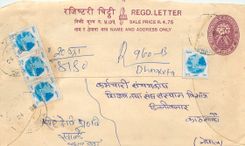 Entier Postal Postal Stationary Nepal Fleurs 