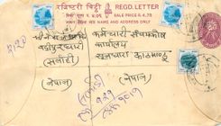 Entier Postal Postal Stationary Nepal Fleurs 