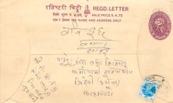 Entier Postal Postal Stationary Nepal Fleurs 