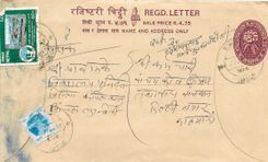 Entier Postal Postal Stationary Nepal Fleurs 