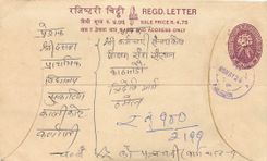 Entier Postal Postal Stationary Nepal Fleurs 