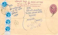 Entier Postal Postal Stationary Nepal Fleurs 
