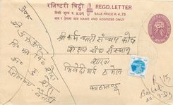 Entier Postal Postal Stationary Nepal Fleurs 