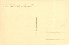 Saumur CPA the castle the church St hones the town hall and the Wilson quay