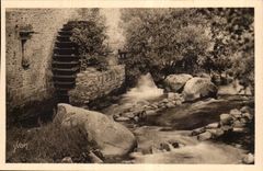 Pont Aven CPA Moulin on the Swallow-hole (millet)