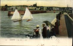 Dieppe CPA the pier (boats)