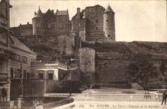 Dieppe CPA the old castle and the public garden