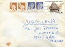 Lettre Cover Roumanie 