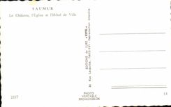 Saumur CPA extremely feudal Castle Church and town hall