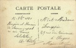 Saumur CPA the Facade castle is and View of the city towards the CEssart bridge