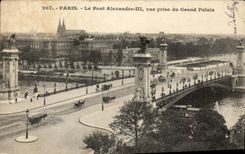 Paris-Le Pont Alexandre vue prise du Grand Palais -CPA