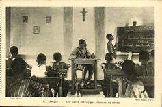 Africa-Africa-Congo an Indigenous Catholic school In Congo - CPA
