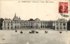 Versailles the Barracks of 1st Genius CPA
