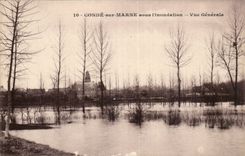 Cop-known-R the Marne under the flood Seen General-CPA