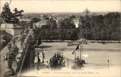 Paris CPA Panoramic View taken with the large Palate