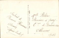 CPA Fantasy Man Happy New Year (militaria military)