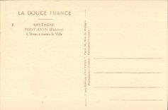 pont Aven CPA l' swallow-hole through the city