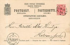 Entier Postal Stationary Finland Finlande pour Helsinfors 1893 Lion