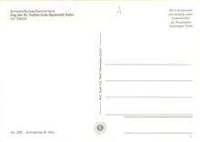 CPM Switzerland Zug der St Galien Gais Appenzell Bahn mit Santis 