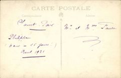 Real photo CPA Child baby (locates has Saint Even) FAuRe August 1921