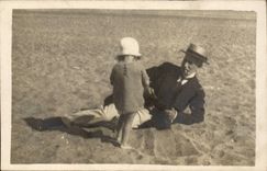 Real photo CPA beach Child Man Costume