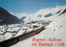 CPM Bugnei Sedrun im Tujetsch mit Furka Oberalpbahn