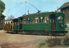 CPM Amutra Trammuseum Schepdaal Motorcar with open trailer 