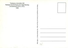 CPM Trolleybus reversible Liege Seraing 1932