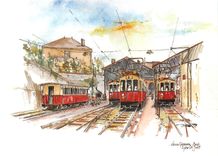 CPM Chemin de fer Lyon Vaugneray Lyon St Jusdt 