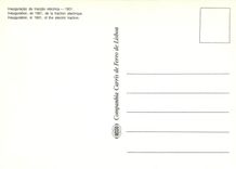 CPM Inauguration in 1901 of the electric traction Lisboa