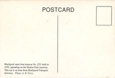 CPM Blackpool open boat tramcar 