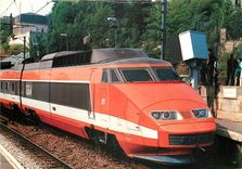 CPM Suresnes Hauts de Seine Bapteme de la rame TGV PSE 