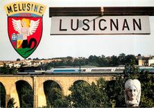 CPM Lusignan Vienne TGV