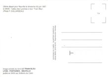 CPM Le Train Bleu Lyon Fontaines Neuville 