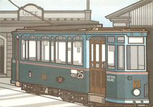 CPM Genova 1932 Vettura Tranviaria Castegini 