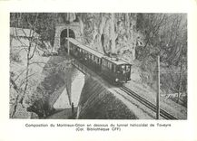 CPM Composition du Montreux Glion en dessous du tunnel helicoidal de Toveyre