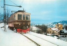 CPM Ferrovia Genova Casella B52 electric locomotive with snow ploughshare 
