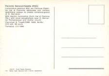 CPM Ferrovia Genova Casella B52 electric locomotive with snow ploughshare 