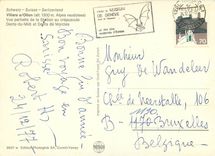 CPM Switzerland Villars S Ollon Vue partielle de la station au crepuscule Dents du Midi et Dents de 