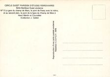 CPM Cercle Ouest Parisien d'Etudes Ferroviaires Gare du Champ de Mars Pont de Passy