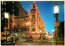 CPM San Francisco's Chinatown at Night Tramway