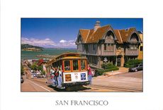 CPM San Francisco A cable car climbs up Hyde Street Tramway