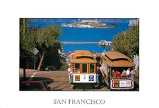 CPM San Francisco Cable cars passing up Hyde Street Tramway