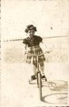 CPA Real photo child Bicycle