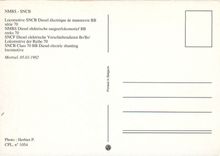 CPM NMBS SNCB Locomotive SNCB Diesel electrique de manœuvre BB Serie 70