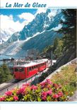CPM Chamonix Mont Blanc Le petit train devant la gare de Montenvers