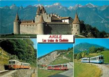 CPM Aigle Les trains du Chablais